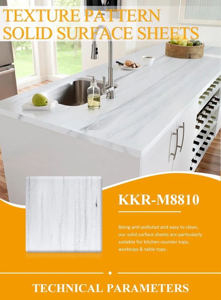 Acrylic Solid Surface Aritificial Stone Sheet for Wall Decoration